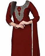 Maroon Chiffon Suit- Indian Semi Party Dress