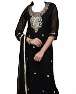 Black Chiffon Suit- Indian Semi Party Dress