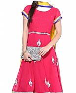 Pink/Blue Georgette Suit- Indian Semi Party Dress
