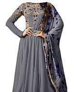 Grey Georgette Suit- Indian Semi Party Dress