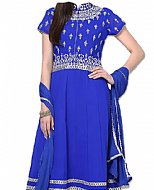 Royal Blue Chiffon Suit- Indian Dress