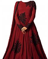 Maroon Georgette Suit