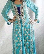 Turquoise Chiffon Suit