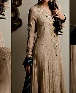 Beige Chiffon Suit- Pakistani Party Wear Dress