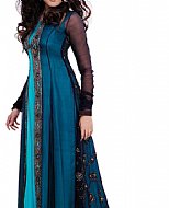 Blue/Turquoise Chiffon Suit- Pakistani Formal Designer Dress