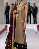 Brown Chiffon Suit- Pakistani Formal Designer Dress