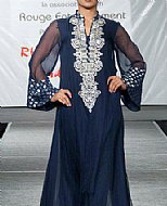 Navy Blue Chiffon Suit- Pakistani Formal Designer Dress