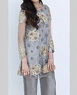 Grey Net Suit- Pakistani Formal Designer Dress