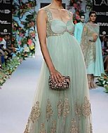 Light Turquoise Chiffon Suit- Pakistani Party Wear Dress