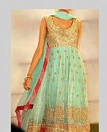 Light Sea Green Chiffon Suit