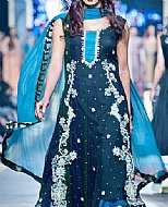 Blue/Turquoise Chiffon Suit- Pakistani Formal Designer Dress