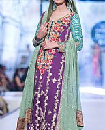 Indigo/Turquoise Chiffon Suit- Pakistani Party Wear Dress