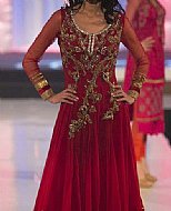 Maroon Chiffon Suit.- Pakistani Party Wear Dress