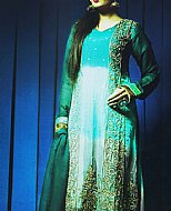 Turquoise Chiffon Suit- Indian Designer Dress