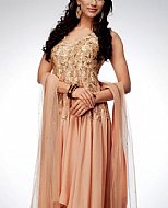 Beige Silk Suit- Pakistani Party Wear Dress