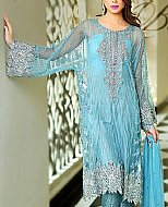 Turquoise Chiffon Suit- Pakistani Formal Designer Dress