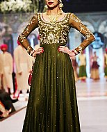 Dark Green Chiffon Suit