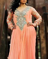 Peach Chiffon Suit- Pakistani Party Wear Dress