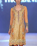 Rust/Gold Chiffon Suit- Pakistani Formal Designer Dress