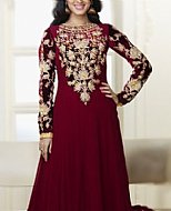 Maroon Chiffon Suit