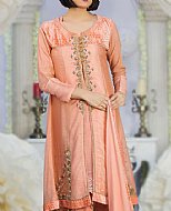 Peach Silk Suit- Pakistani Party Wear Dress