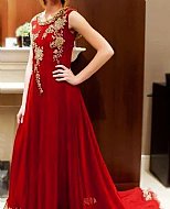 Red Chiffon Suit- Pakistani Party Wear Dress