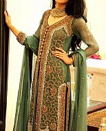 Green Chiffon Suit- Pakistani Formal Designer Dress