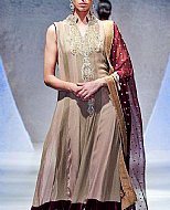 Fawn/Magenta Chiffon Suit- Pakistani Formal Designer Dress