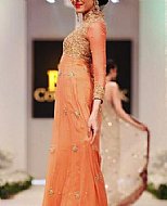 Peach Chiffon Suit- Pakistani Party Wear Dress