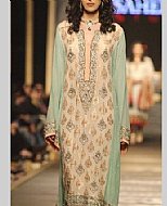 Ivory/Sea Green Chiffon Suit- Pakistani Formal Designer Dress