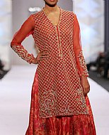 Red Chiffon Suit- Pakistani Formal Designer Dress