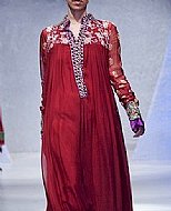 Magenta Crinkle Chiffon Suit- Pakistani Party Wear Dress