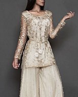 Off-white Net Suit- Pakistani Party Wear Dress