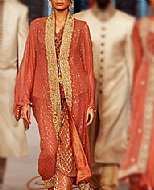 Rust Chiffon Suit- Pakistani Formal Designer Dress