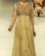 Golden Chiffon Suit- Pakistani Party Wear Dress
