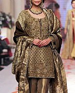 Bronze Silk Suit- Pakistani Formal Designer Dress