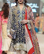 Navy Blue Chiffon Suit- Pakistani Formal Designer Dress