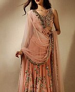 Peach Chiffon Suit- Pakistani Party Wear Dress