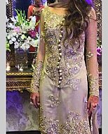 Grey/Green Chiffon Suit- Pakistani Party Wear Dress