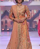 Peach Chiffon Suit- Pakistani Wedding Dress