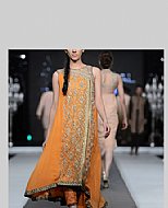 Orange Chiffon Suit- Pakistani Formal Designer Dress