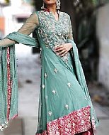 Sea Green Chiffon Suit- Pakistani Party Wear Dress