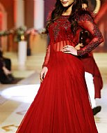 Red Chiffon Suit- Pakistani Formal Designer Dress