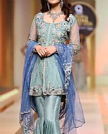 Turquoise Chiffon Suit- Pakistani Party Wear Dress