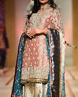 Peach/Golden Chiffon Suit- Pakistani Wedding Dress