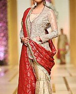 Golden/Red Chiffon Suit- Pakistani Bridal Dress