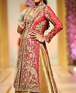 Magenta/Golden Chiffon Suit- Pakistani Party Wear Dress