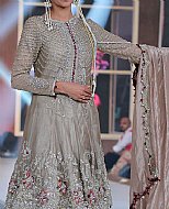 Rose Grey Silk Suit- Pakistani Formal Designer Dress