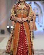 Rust/Red Chiffon Suit- Pakistani Formal Designer Dress