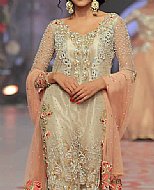 Light Golden Organza Suit- Pakistani Formal Designer Dress